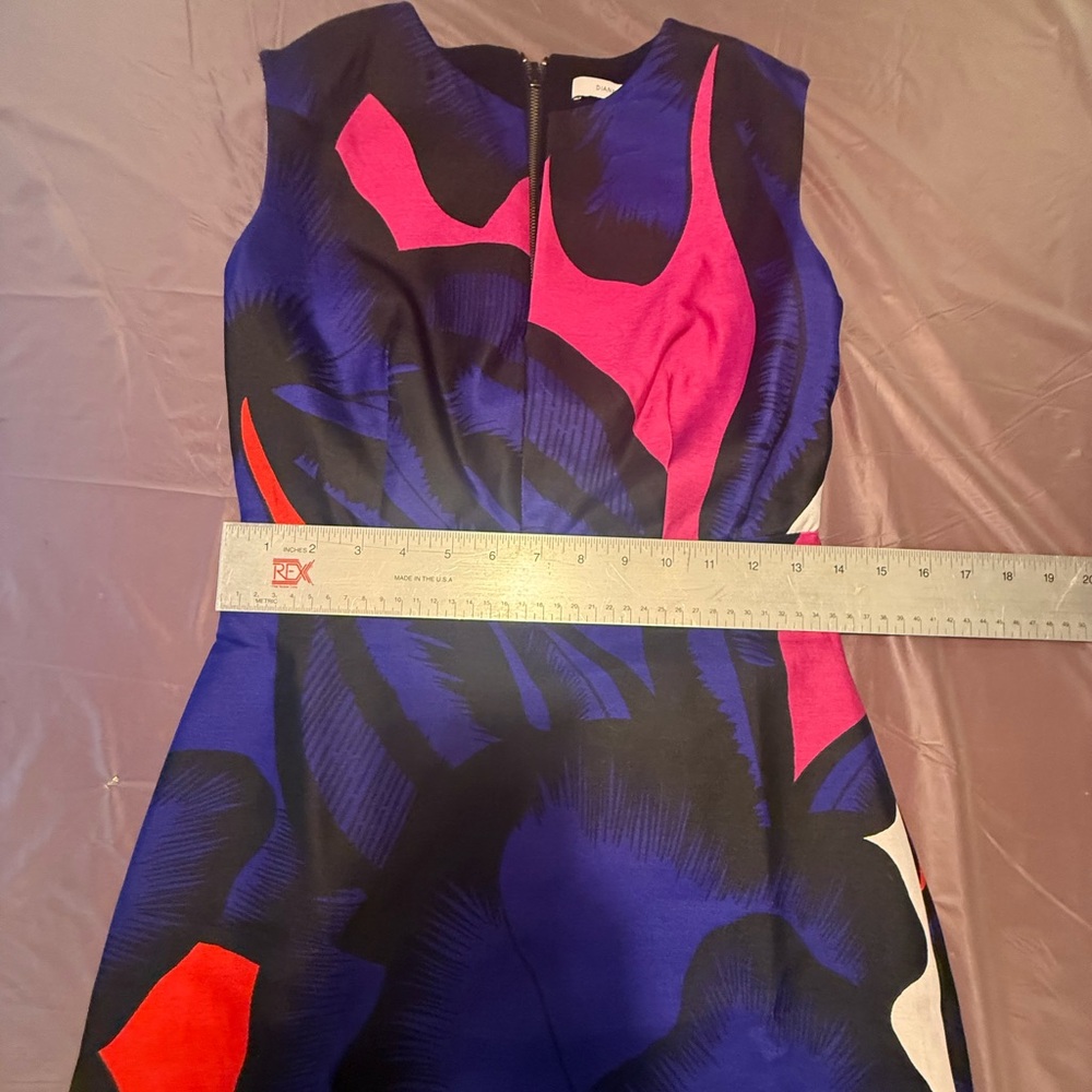 DVF Yvette Silk Blend Sleeveless Floral Black Mini Dress Size 0/XS MSRP $495 - Picture 10 of 10